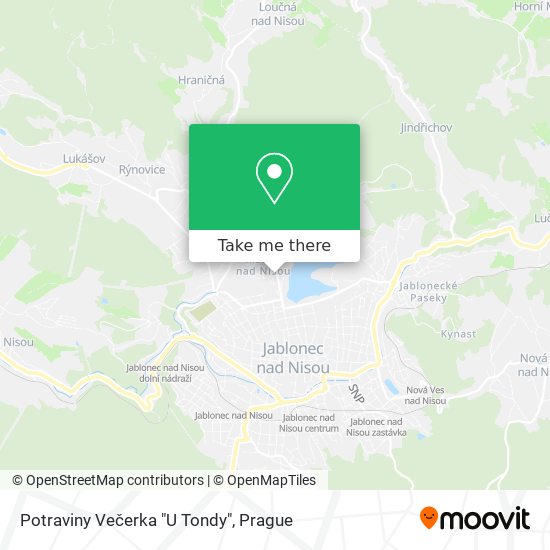 Potraviny Večerka "U Tondy" map