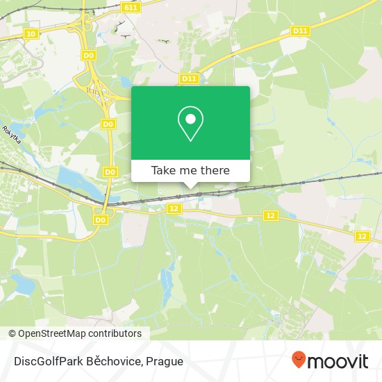 DiscGolfPark Běchovice map