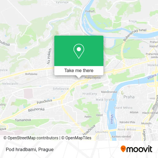 Карта Pod hradbami