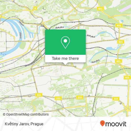 Květiny Jarov map