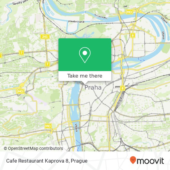 Карта Cafe Restaurant Kaprova 8