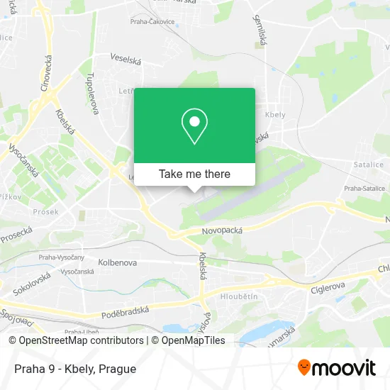 Praha 9 - Kbely map