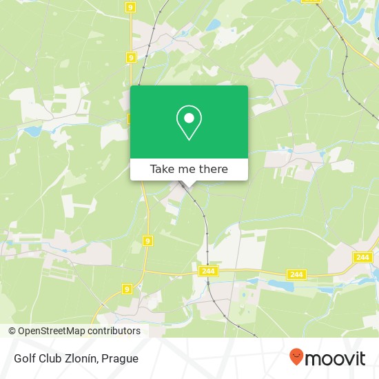Golf Club Zlonín map