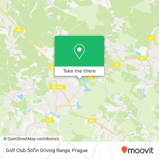 Карта Golf Club Štiřín Driving Range