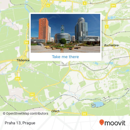 Praha 13 map