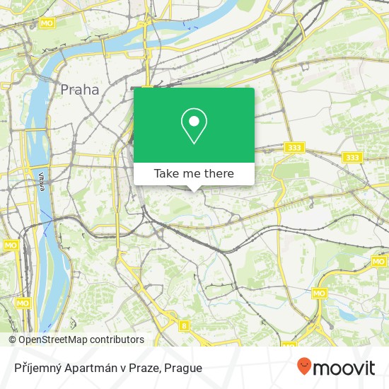 Карта Příjemný Apartmán v Praze
