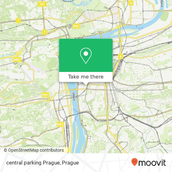 Карта central parking Prague