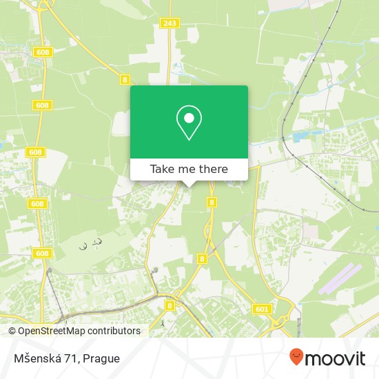 Mšenská 71 map