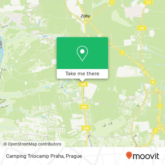 Camping Triocamp Praha map
