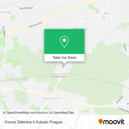 Карта Ovoce Zelenina U Kaluze