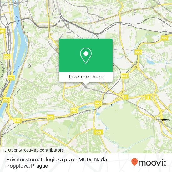 Privátní stomatologická praxe MUDr. Naďa Popplová map