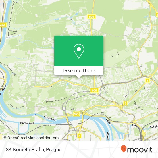 Карта SK Kometa Praha