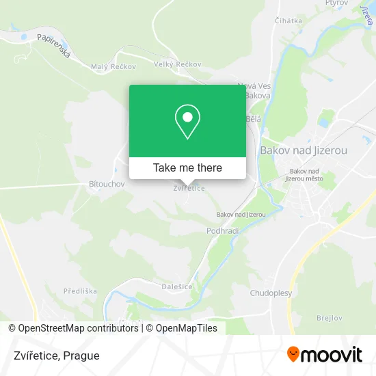 Карта Zvířetice