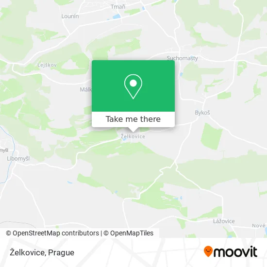 Карта Želkovice