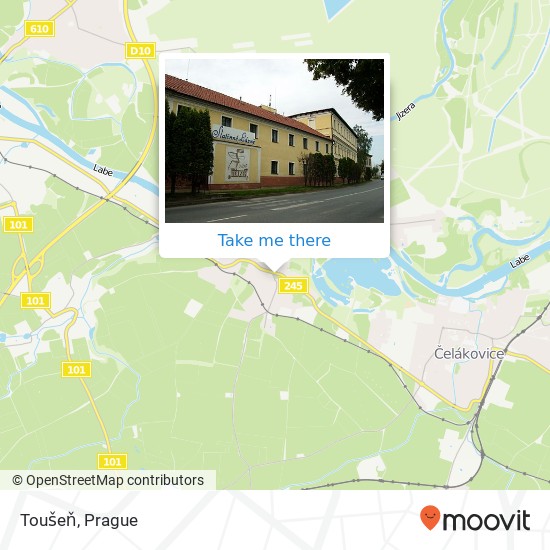 Toušeň map