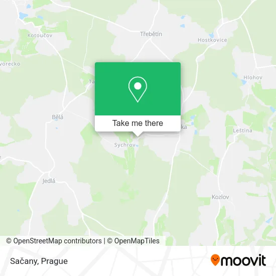 Карта Sačany