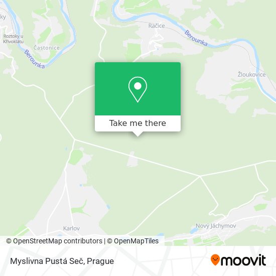 Myslivna Pustá Seč map