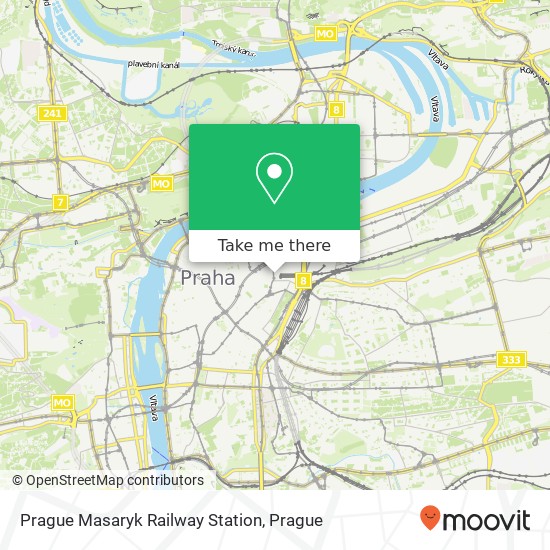 Карта Prague Masaryk Railway Station