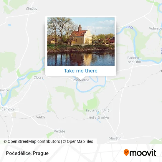 Карта Počedělice