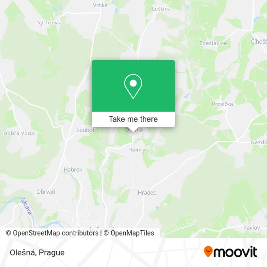 Карта Olešná