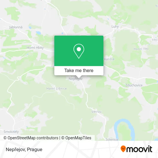 Карта Nepřejov