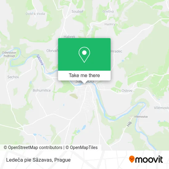 Карта Ledeča pie Sāzavas