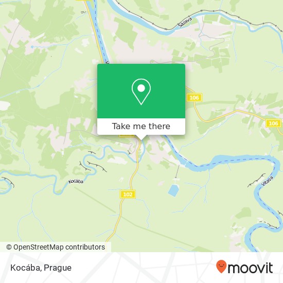 Kocába map