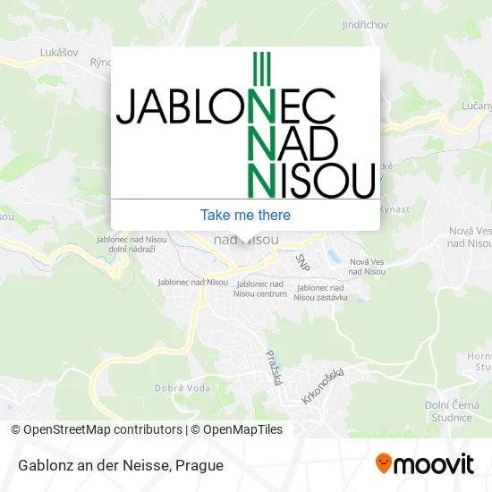 Карта Gablonz an der Neisse