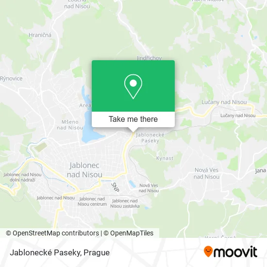 Карта Jablonecké Paseky