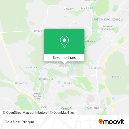 Карта Dalešice