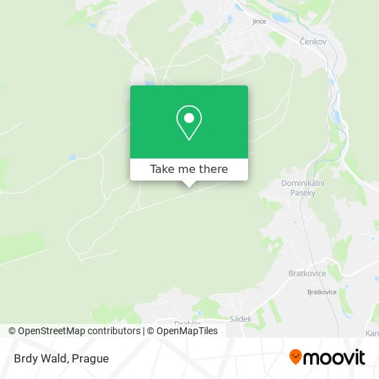 Brdy Wald map