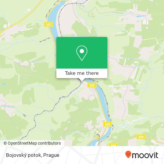 Bojovský potok map