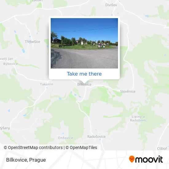 Карта Bílkovice