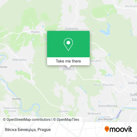 Карта Вёска Бенеціцэ