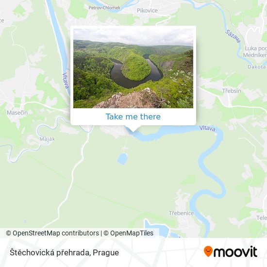 Štěchovická přehrada map