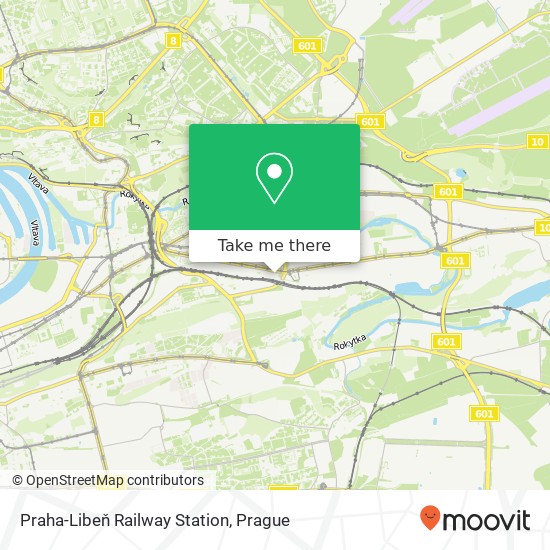Карта Praha-Libeň Railway Station