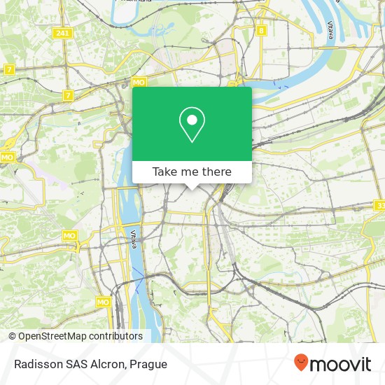 Radisson SAS Alcron map