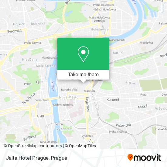 Jalta Hotel Prague map