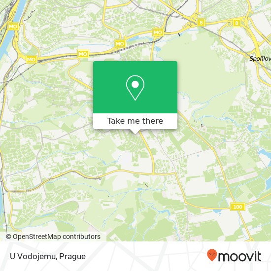 U Vodojemu map