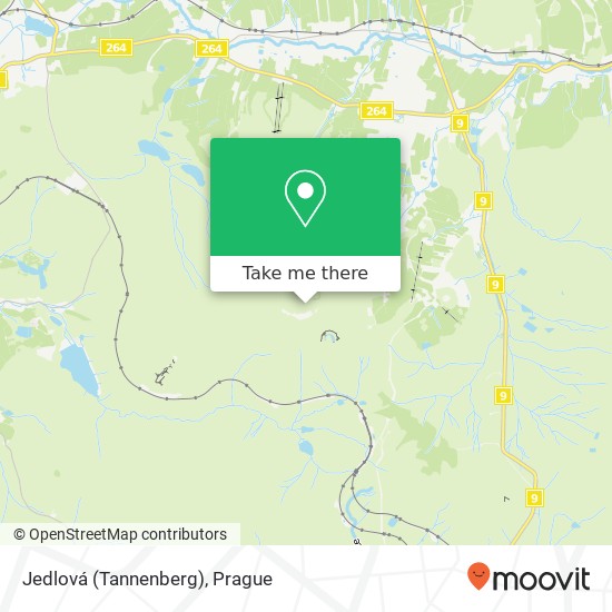 Jedlová (Tannenberg) map