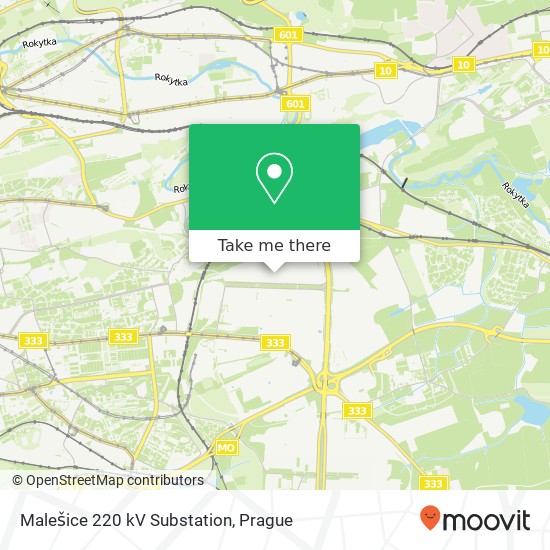 Malešice 220 kV Substation map