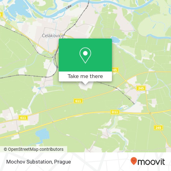 Mochov Substation map