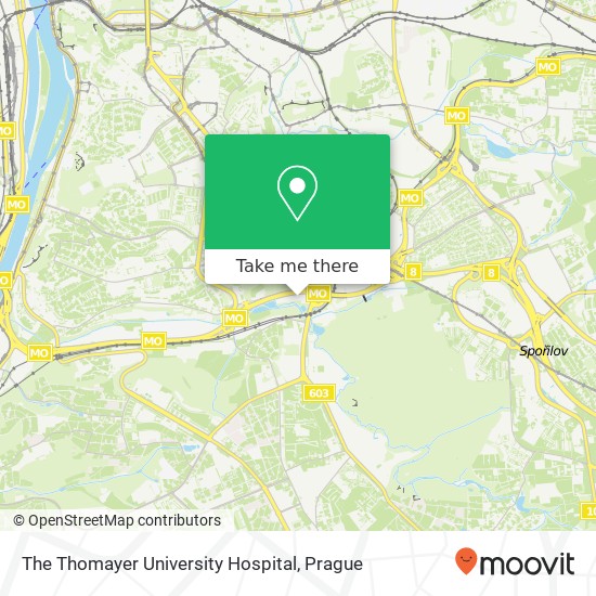 The Thomayer University Hospital map