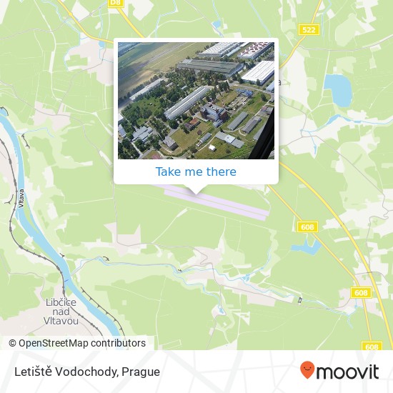 Letiště Vodochody map