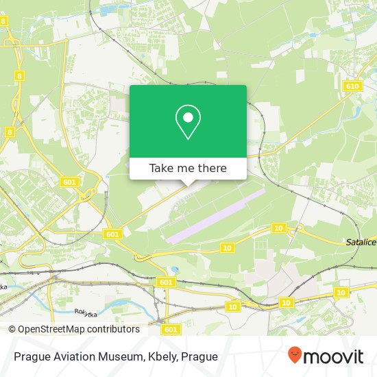 Prague Aviation Museum, Kbely map