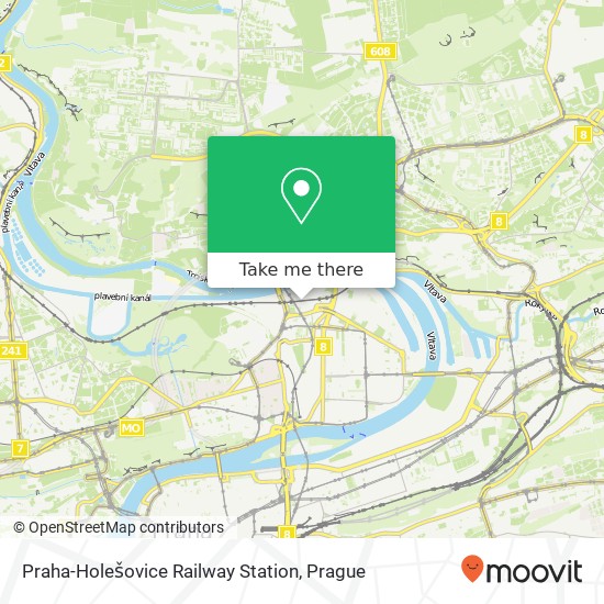 Praha-Holešovice Railway Station map