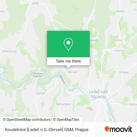 Koudelnice [Ledeč n.S.-Obrvaň] GSM map