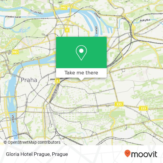 Карта Gloria Hotel Prague