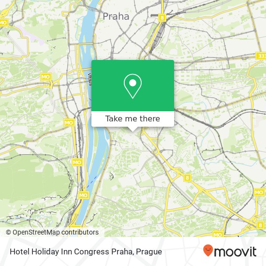 Hotel Holiday Inn Congress Praha map