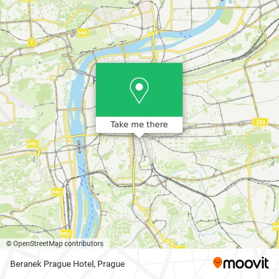 Beranek Prague Hotel map